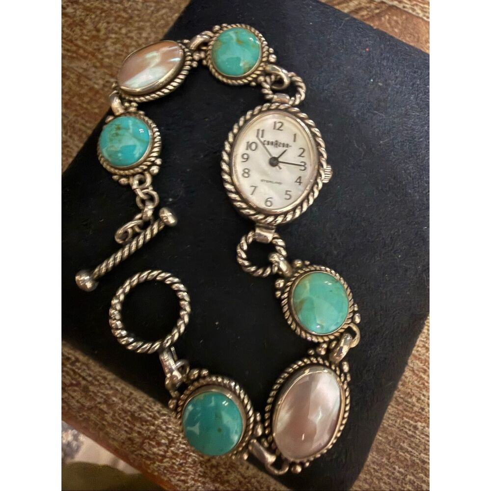 Carolyn Pollack Sterling Silver Multi Stone watch